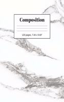 Marble Composition Notebook: Composition Book: Wide Ruled (describe it) Notebook 7.44x9.69 inches 120 pages for school, homeschooling, note-taking, planning