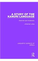 A Study of the Kanuri Language