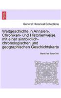 Weltgeschichte in Annalen-, Chroniken- Und Historienweise, Mit Einer Sinnbildlich-Chronologischen Und Geographischen Geschichtskarte. I. Band