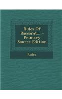 Rules of Baccarat... - Primary Source Edition: (English)
