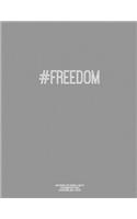 Notebook for Cornell Notes, 120 Numbered Pages, #FREEDOM, Grey Cover: For Taking Cornell Notes, Personal Index, 8.5"x11", Hashtag Series, Genius Edition