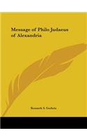 Message of Philo Judaeus of Alexandria