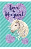 Love is Magical: White Horse with Hearts