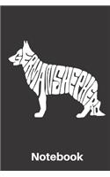 german shepherd notebook: 6x9 inch - lined - ruled paper - notebook - notes