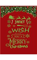 JANET wish you a merry christmas: A Creative Holiday Coloring, Drawing, Word Search, Maze, Crosswords, Matching, Color by Number, Recipes and Word Scramble Activities Book for Boys a