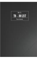 Daily To-Do List Notebook Black