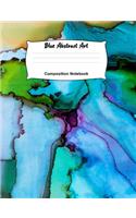 Blue Abstract Art - Composition Notebook