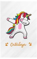 Cataleya A5 Lined Notebook 110 Pages: Funny Blank Journal For Personalized Dabbing Unicorn Family First Name Middle Last. Unique Student Teacher Scrapbook/ Composition Great For Home Sch