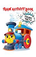 Train Activity Book For Kids Ages 4-8