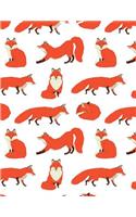 Fox Notebook Blank And Lined: Wildlife Animal Dual Notebook Lined Ruled And Blank Paper Sketchbook Unlined Unruled Sheet Drawing Sketching Doodling Journaling Sticker Book Women (1 Fox Notebook Blank and Lined)