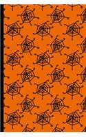 Halloween Spider Webs Pattern: College Ruled Notebook