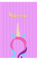 Unicorn: Blank lined Journal Unicorn. An gift for girls