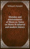 Mistakes and misstatements of Myers