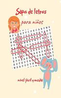 Sopa de letras: para niños de 6-8 anos, nivel fácil y medio, Adivinanzas y pasatiempos para niños y niñas, on 2 niveles de dificultad. Rompecabezas De Letras.