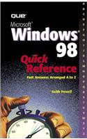 Microsoft Windows 98 Quick Reference (Que Quick Reference Series)