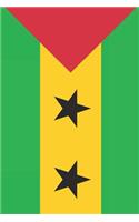 Sao Tome and Principe Flag Notebook - Sao Tomean Flag Book - Sao Tome and Principe Travel Journal