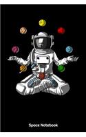 Space Notebook: Space Astronaut Juggling Planets Notebook