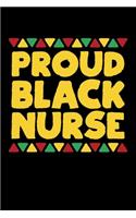 Proud Black Nurse: Blank Lined 6 x 9 Black Pride Notebook Journal