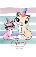 2019 2020 15 Months Kitten Caticorns Unicorn Daily Planner: Academic Hourly Organizer In 15 Minute Interval; Appointment Calendar With Address Book; Monthly & Weekly Goals Journal Diary With Quotes; Oct 2019 