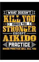What doesn't kill you makes you stronger except Aikido practice Aikido practice will kill you
