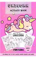 Unicorn Activity Book for Kids Ages 4-8