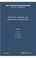 Thin Films - Stresses and Mechanical Properties VIII: Volume 594