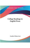 College Readings in English Prose