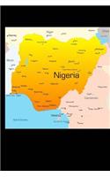 Map of Nigeria Journal: 150 Page Lined Notebook/Diary