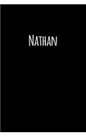 Nathan: Clean Personalized Lined Notebook / Journal Gift, 120 Pages, 6x9, Soft Cover, Matte Finish, Perfect Gift for Nathan