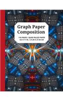 Graph Paper Composition: 5x5 Grid Paper Notebook with Uniquely Designed Book Cover, 116 Quad Ruled Pages for Student Projects, Games and More, 8.5 x 11 Inches