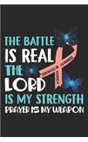 The Battle is real: Rheumatoid Arthritis Notebook 6x9 Inches 120 dotted pages for notes, drawings, formulas - Organizer writing book planner diary