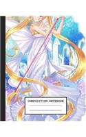 Notebook: Anime Japan Sailor Moon Soft Glossy Cover Graph Paper Pages Book 7.5 x 9.25 Inches 110 Pages