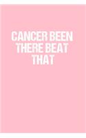 Cancer Been There Beat That: Dot Grid Journal - Breast Cancer Awareness - Gratitude, Writing, Goal, Bullet, Survival, Survivor, Treatment Notebook - 6x9 120 page