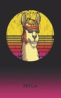 Nyla: Llama Journal - Custom First Name Personal Writing Logbook - Letter N Classic Alpaca Old-Fashioned Nostalgic Sunset Cover - Daily Journaling for Jou