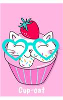 Super Cute Kawaii Strawberry Cupcake Cat Notebook: A notepad perfect for creative writing, note taking, doodling, and more!