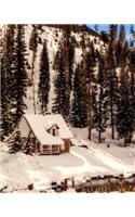 Log Cabin in the Snow of a Colorado Winter Dot Grid Bullet Journal