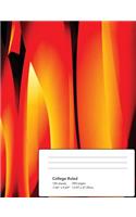 Abstract Flames Composition Notebook: College Ruled 100 Sheets/200 Pages 7.44x9.69