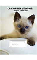 Composition Notebook Siamese Kitten Cutie