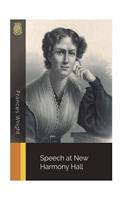 Speech at New Harmony Hall