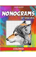 Nonograms of Wolves: Colored Griddlers- Exclusive and High-Quality Japanese Nonograms - Hanjie Griddlers Nonograms