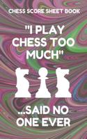 Chess Score Sheet Book