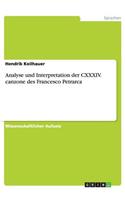 Analyse und Interpretation der CXXXIV. canzone des Francesco Petrarca