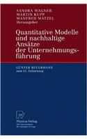 Quantitative Modelle Und Nachhaltige ANS Tze Der Unternehmungsf Hrung