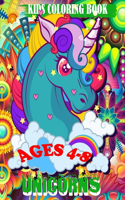 Unicorn Kids Coloring Book Ages 4-8