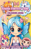 Kawaii Fantasy Land Coloring Book: Filled With Cute Fairies, Cute Wizards, Charming Dragons and many more