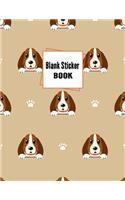 Blank Sticker Book: Dog Themed Sticker Book for Kids 8.5x11 100pages