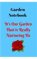 Garden Notebook- It's Our Garden That Is Really Nurturing Us: Gardening and Plant Records and Scheduling Notebook, Track Your Plants Name, Date Planted, Water and Sunlight Requirements