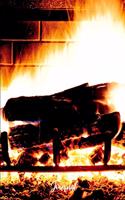 Journal: Fire Place Theme Cover Wide Ruled Composition Notebook For School and Adults