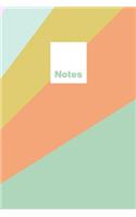 Notes: Cute Lined Journal for Writing with Modern Colorful Pastel Geometric Cover Design