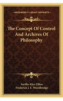 Concept of Control and Archives of Philosophy